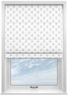 Huaraz Velvet, Light Grey - Roman Blind
